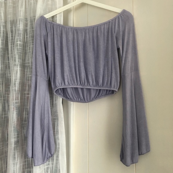 SOLD Lavender Crop Top - Picture 4 of 5